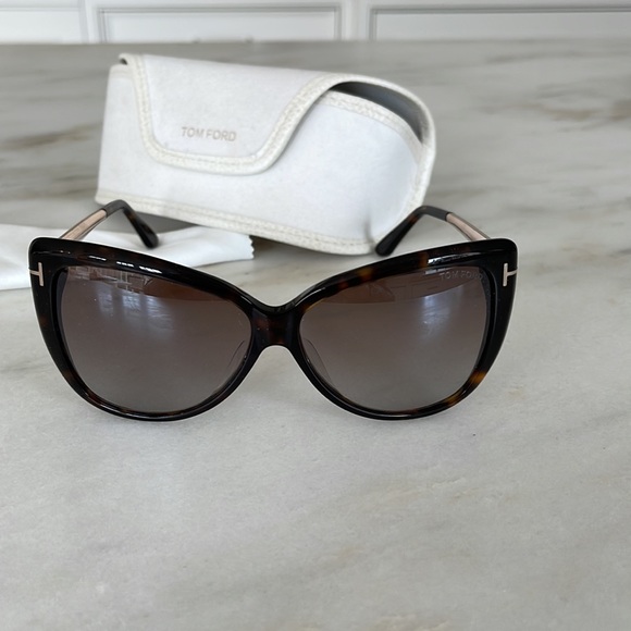 TOM FORD brand brown with gold sunglasses never worn with white TOM FORD case - Picture 6 of 11